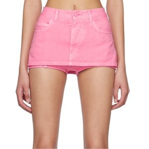 PUSHBUTTON SSENSE Exclusive Pink Denim Skort